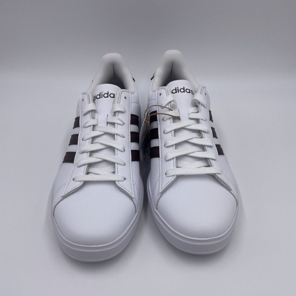 adidas Grand Court 2.0 White / Dark Brown Women's Shoes - Picture 3 of 8
